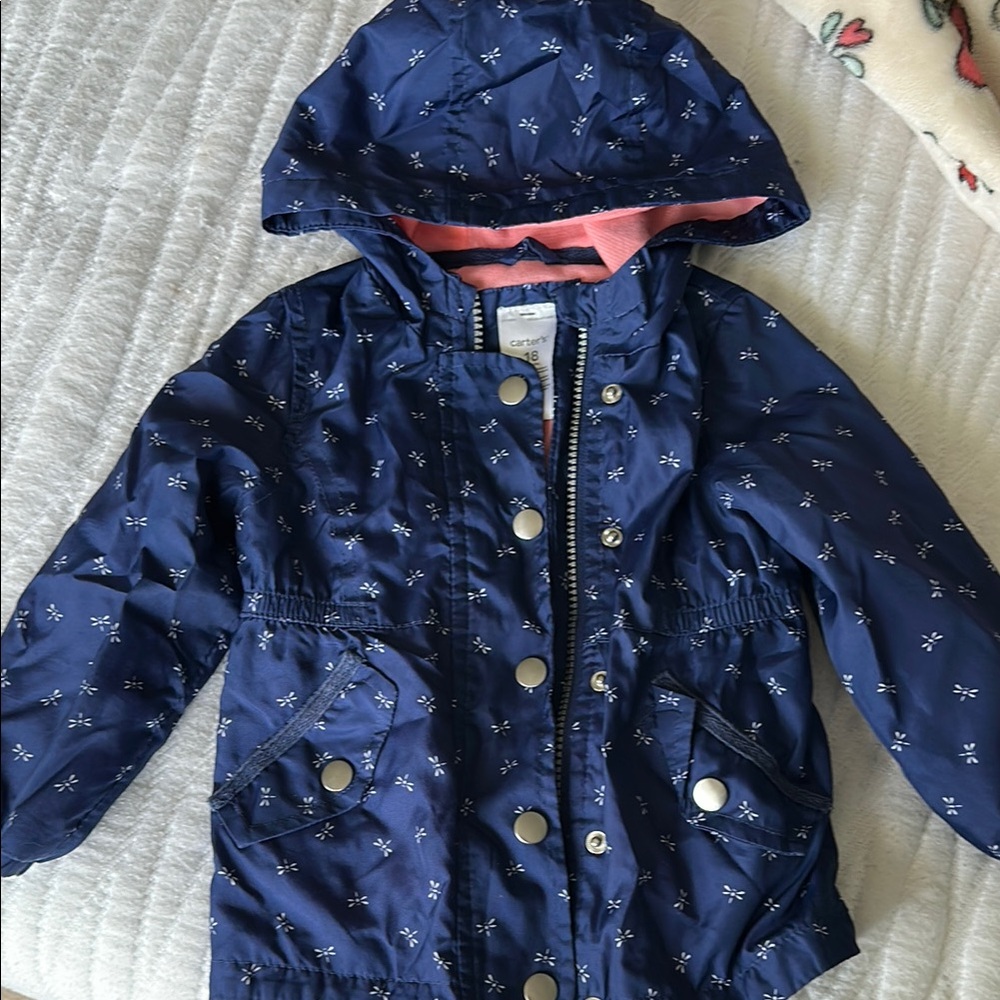 Navy Blue Kids Jacket with Hood